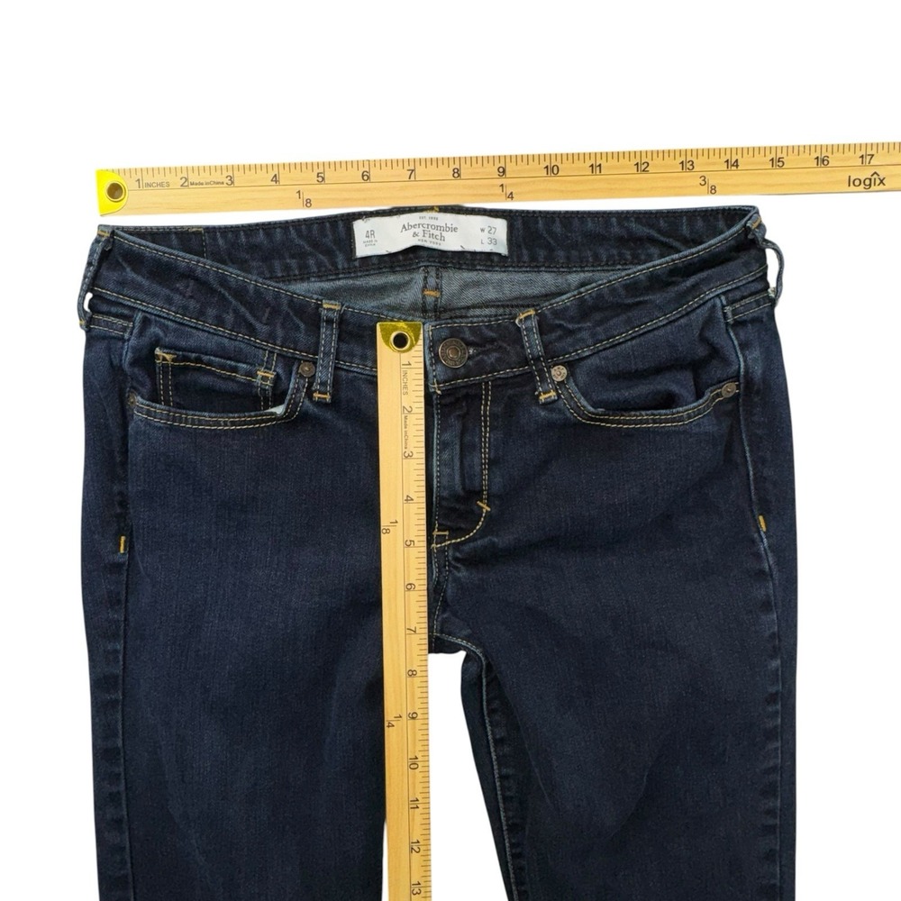 Ambercrombie & Fitch Skinny Jeans Stretch Dark Wash Low Rise Women 4R (27x33) - Picture 6 of 12